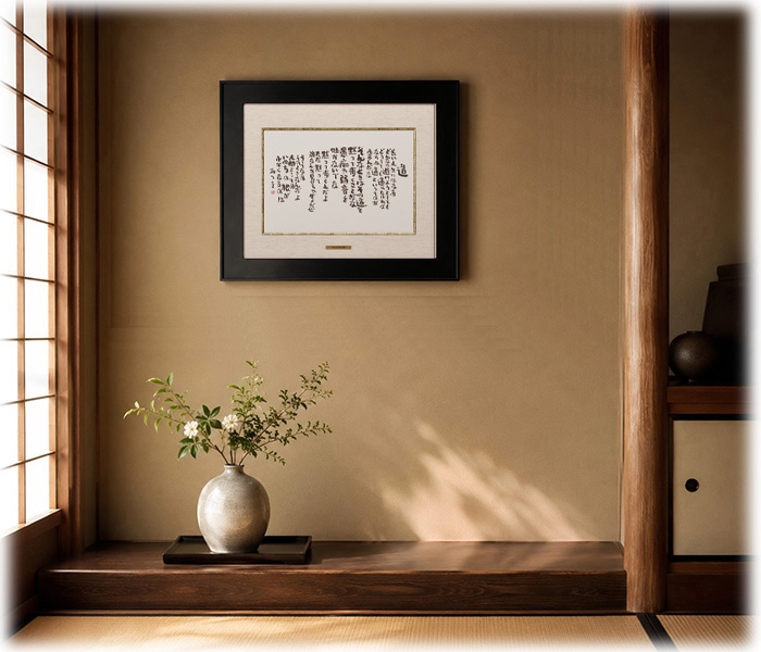 相田みつを　『道』 相田みつを美術館公認額 相田みつを・道（作品・詩）お祝い ギフト